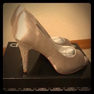 RSVP Sunday silver satin and sequin detail